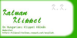 kalman klippel business card